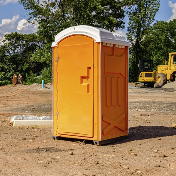 can i customize the exterior of the porta potties with my event logo or branding in Shueyville